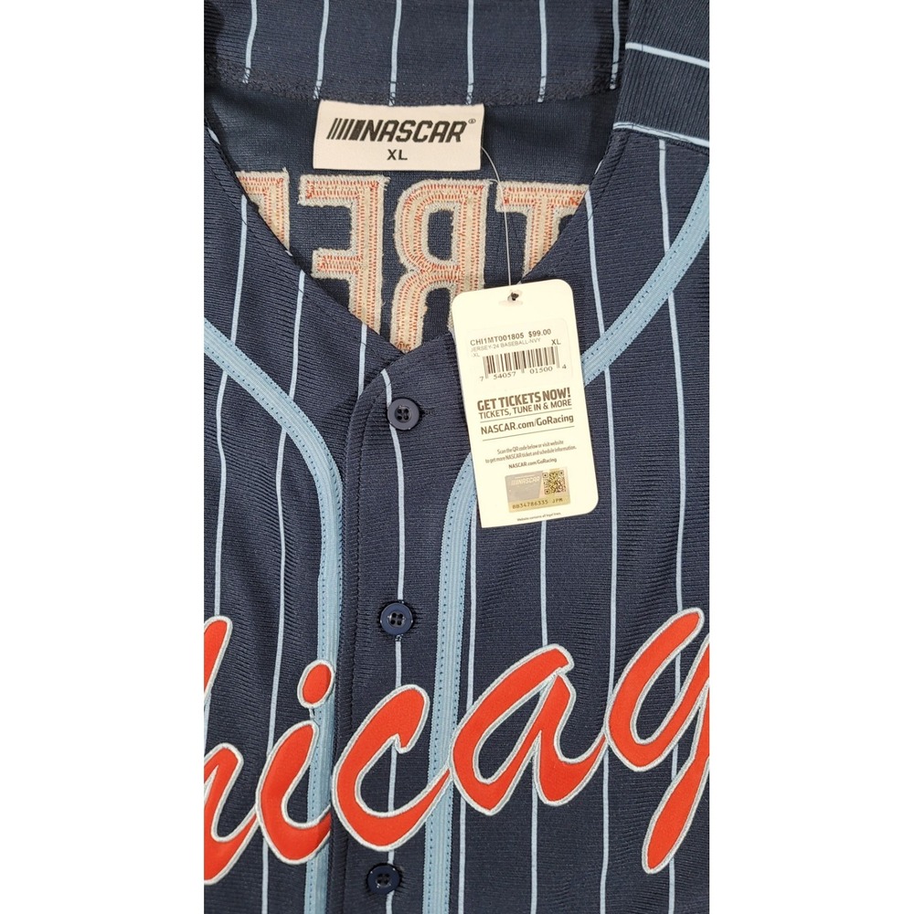NASCAR Chicago Street‎ Race Weekend Pinstriped Baseball Jersey Street '24 Sz XL - Picture 3 of 8